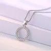 Chains Fashion 5 Modle 925 Sterling Silver Shiny Zircon Star Triangle Heart Circle Square Pendant Necklace For Women Gift