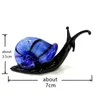 Feuille d'argent Murano Verre Escargot Figurines Miniatures Ornements Mignon Animal Collection Décor À La Maison Statuette Année Cadeau Pour Enfants 230327