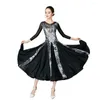 Stage Wear Leopard Ballroom Dance Competition Dress Women Ball Standard Fringe Waltz Rumba Costumes Modern