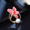 Brooches Flower Pearl Brooch Pins Morning Glory Plant For Women Jewelry Party Clothing Accessories Elegant Female Gift