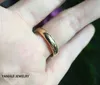 Кольца полосы колец Yanhui Real Pure Gold Color для женщин и мужчин Простая пара кольцо плавная обручальная обручальная кольца для любовников JR050 G230327