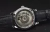 U1 최고 등급 AAA 클래식 남성 시계 디자인 디자인 자동 기계적 시계 남성용 투명한 가죽 남자 남성 시계 Montre de Luxe J107