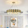 Pendellampor modern lyxkristall ledde amerikanska runda lampor fixtur nordisk inre droplight vardagsrum hängande lampa