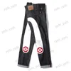 Dżinsy męskie dżinsy mężczyźni i hafty dla kobiet drukujące duże m swobodne szczupłe spodnie proste rurki T230327