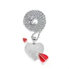 Ketens hiphop steentjes geplaveid bling iced out cupid pijl hart hangers ketting voor mannen rapper sieraden drop