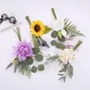 Fleurs décoratives artificielle fausse fleur pivoine tenant Bouquet décoration de la maison fournitures bureau salon accessoires de mariage