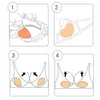 1Pair Padding Bröst BH -kuddar Invändbart insats hjärta Push Up Breast Swimsuit Accessories Enhancer Women Nipple Cover Stickers