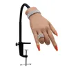 Pantalla de práctica de uñas, mano de práctica de silicona con dedos y soporte de clip flexibles y engrosados para uñas 230325
