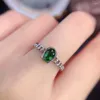 Clusterringen Fijne sieraden 925 Sterling zilver ingelegd met natuurlijke edelsteen luxe elegante eenvoudige diopside dames olstyle ring ondersteuning