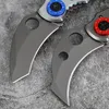 Открытый кемпинг нож Karambit Серый из нержавеющей стали складной лезвия.