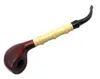 2023 Smoking Pipes Medium Red Bamboo Resin Pipe Gift Boxed Medium Long Pipe Smoking Accessories