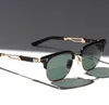 Złote czarne zielone kwadratowe okulary przeciwsłoneczne dla mężczyzn luksusowe okulary okulary przeciwsłoneczne okulary przeciwsłoneczne sonnenbrille przeciwsłoneczne odcienie uv400 okulary wth pudełko