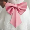 Sukienki dziewczynki dziewczynka biała sukienka chrztu niemowlę 1. urodziny Pink Bow Tutu suknia Flower Girl Sukienka na ceremonię ślubną letnią imprezę P230327