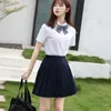 Gonne Preppy Girl Uniform Stile giapponese 2023 Gonna da donna Vita alta Elastico tinta unita Student Summer Plus Size School Party