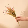 Decorative Flowers Bean Berry Grass Artificial Plants For Diy Floral Arrangement Material Home Wedding Party Plant Wall Decor Fake