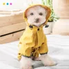 Hundkläder Pet Dog Raincoat Hooded Clothes Reflektiv Waterproof Jumpsiut Jacket Fashion Outdoor Betorable Clothes For Small Medium Dogs 230327