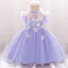 Girl's Dresses Baby Girls Christening Gowns born Lace Princess For 1 Year Birthday Party Easter Costume Infant 230327