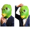 Parti Maskeleri Cadılar Bayramı Yeşil Balık Baş Maskesi Komik Cosplay Kostüm Maskesi Unisex Yetişkin Karnaval Parti Başlığı Süslü Elbise için Uygun Parti 230327