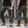 Calça masculina masculina calça tática militar Exército Green Combat Troushers Multi Pockets Grey Uniforme Paintball Airsoft Autumn Work Roupas 230327