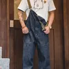 Men s jeans vintage overalls heren jumpsuit vracht werkbroek broek baggy bib contrast stitch denim broek 230327