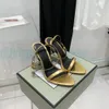 sapato de designer de sandália de salto alto luxuoso mulheres femininas de couro brilhante rebite cadeado de cadeado pontudo