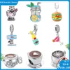 925 siver beads charms for pandora charm bracelets designer for women New Champagne Wine Glass Coffee Maker Coffee Cup Coke