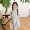 Fille robes 2023 été marque enfants pour filles mignon fleur imprimer princesse robe bébé enfant en bas âge mode vêtements vêtements d'extérieur