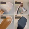 Dress Shoes Women Fashion Fur Square Toe Sandalen Zomer Midden Heels Designer Slingback Pumps Slides Mujer Zapatillas 2023