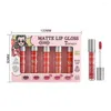 Lip Gloss 5pcs/Set 2ml Nit-Stick Matte Effect Natuurlijk langdurige mini-make-upvloeistof voor vrouwelijke lippen