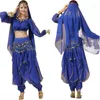 Stage desgaste 2023 2pcs Defina o traje de dança da barriga Bollywood Bellydance Womens Dancing Conjuntos 4 PCs