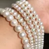 Altre perle d'acqua dolce bianche rotonde AAA naturali Perle di perle sciolte autentiche grezze per la creazione di gioielli Braccialetti fatti a mano fai-da-te 15' 230325