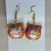 Cloisonne vintage Cute Cat Charms Orecchini Gioielli all'ingrosso femminile Accessori Accessori tradizionali Orecchini per animali a smaltimento Handcraft Regali di 10 coppie/lotto