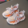 First Walkers Baby Sneakers Infant Shoes Fashion Children's Flat Kids Girls Stretch Breathable Mesh Sports Running 230327