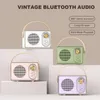 DZ-004 Retro Bluetooth-динамик портативный беспроводной аудиоплеер Hifi Sound 360 ° Sterecust Ointage Sound Music Box в розничной коробке