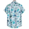 Men's Casual Shirts Harajuku Feather Hawaiian Men's Shirt Printed Short Sleeve White Street Summer Beach For Men Clothing 2023