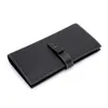 Wallets Precision Stitching Sew Contrast Color Genuine Top Layer Cow Leather Long Lady Card Holder Wallet Coin Purses Convenient Handbag G230327