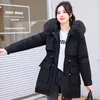 Trench da donna Cappotti larghi invernali 2023 Cappotto da donna in cotone Abbigliamento femminile Giacche imbottite Parka Femme Giacca medio-lunga Abbigliamento da neve