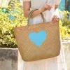 Beach Bags Japanese and Korean Wind Seaweed Woven Bag Flower Basket Women s Hand Straw Shoulder Tourist Beach Bag 230327