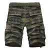 Herren-Shorts, Herren-Shorts, modische karierte Strand-Shorts, lässige Camo-Camouflage-Shorts, militärische kurze Hosen, männliche Bermuda-Cargo-Overalls 230327