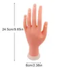 Nail Practice Display 1Pcs Nail Art Practice Model Hand Soft Plastic Flexible Flectional Mannequin Model Fake Hands Movable Training Manicure Tools 230325