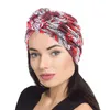 Moda Donna Turbante Caps Stampa floreale Nodo pre-legato Copricapo Musulmano Hijab Copricapo islamico Beanie Bonnet Hat Accessori