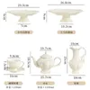 Wine Glasses Ceramic Teapot Creative Relief Coffee Pot Tea Cup Dish Drinking Utensils Cake Pan Vase Home Kitchen Supplies Ornament 230327