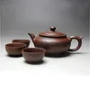 물병 최고 판매 쿵푸 차 세트 Yixing Pot Handmade Pot Cup 400ml Zisha 세라믹 중국 의식 선물 보너스 3 컵 50ml 230327