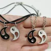 Kettingen 2 stks/set yin yang hanger ketting verjaardag sieraden geschenken voor paar of vrienden unisex