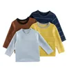 T-shirty w paski dziecięcej T-shirt bawełniany długotropiowy wydrukowany t-shirt dla dzieci najlepsze 230327