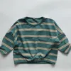 T-shirts Spring and Autumn Infants Baby Girls Boys Long Sleeve T-shirt Children's Clothing Japanese Korean Children's Cotton Zipper 230412