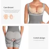 Kvinnor Shapers Shapewear Women Full Body Shaper Slimming Bodysuit Open Crotch Corset Midje Trainer Formning Underkläder Postpartum Recovery Mante 230327