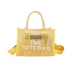 Summer Marc Tote Bag High Quality Designer Bag Casual Totes Transparenta shoppingväskor PVC Beach Väskor Kvinnor Luxur Handväska Travel Bodpåse Purse 220327