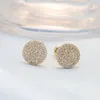 STUD AEAW EARRINGS TRENDING SOLID 10K GOLD STUD EARRINGS FLOWERSETING MOSSANITE DIAMOND GEMS WEDDING JEWERERY 230325