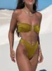 ملابس السباحة النسائية الصلبة نساء نساء السباحة نوبة بيكيني bikini biquinis feminino swimwear عالية الخصر مجموعة بيكيني بيكينيس مثير 230327